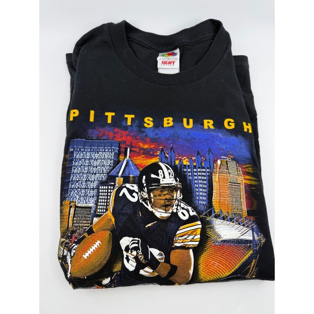 Antwaan Randle El Pittsburgh Steelers Graphic Tee Shirt Black Mens Large L VTG - Picture 5 of 6